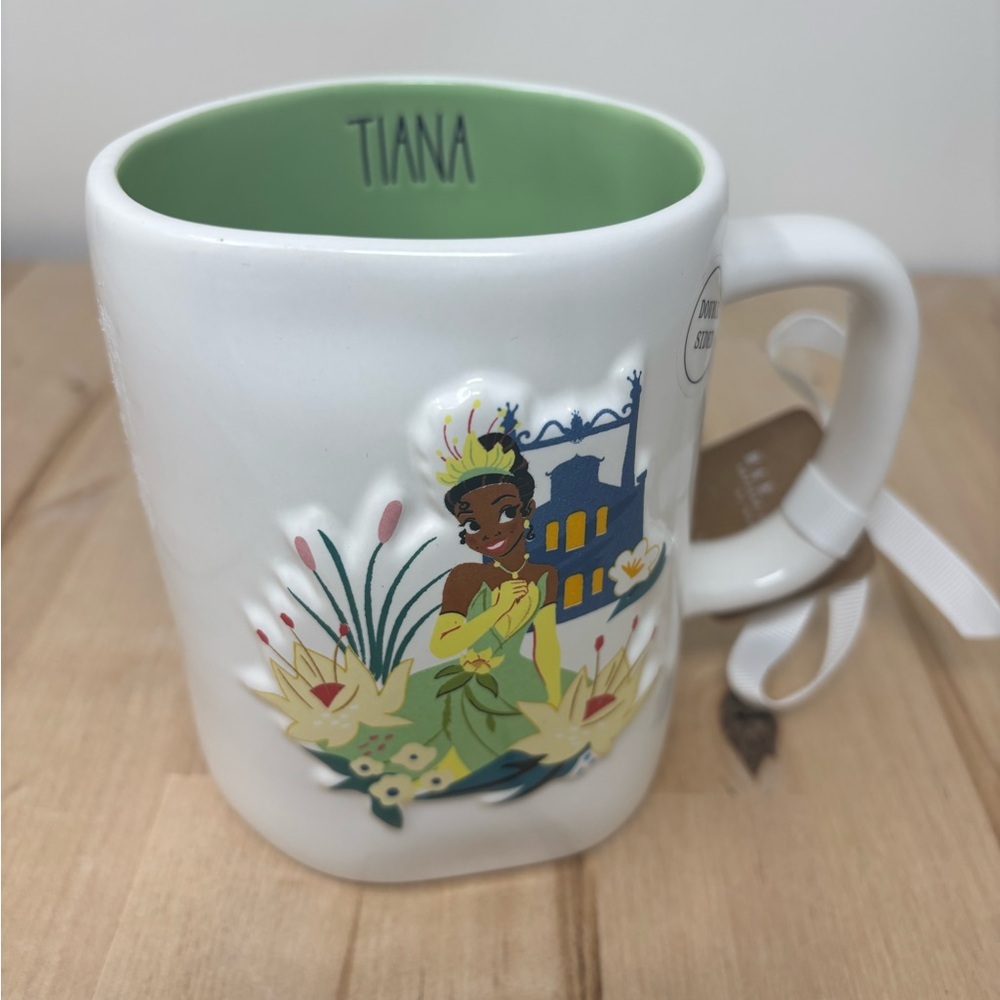 COPY - Rae Dunn FOLLOW YOUR HEART Mug Double Sided Disney Princess Tiana Green …